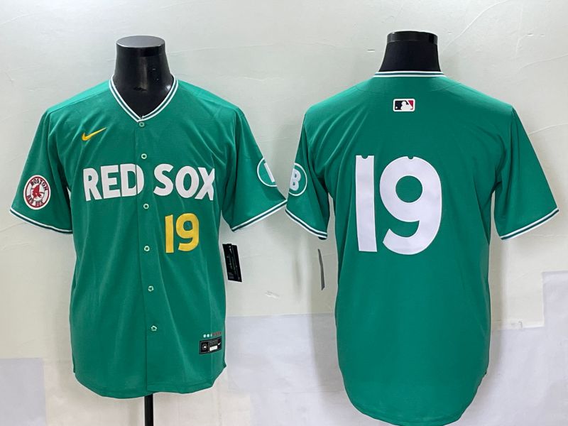 Men 2025 Boston Red Sox #19 No Name Dark Green Joint Name Nike MLB Jersey style 7